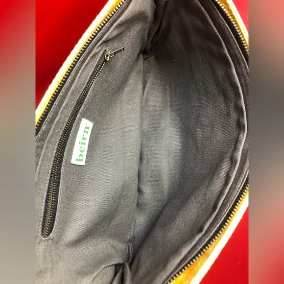 Beirn Real Snakeskin Yellow Clutch Pouch Near-Vintage - Picture 11 of 14